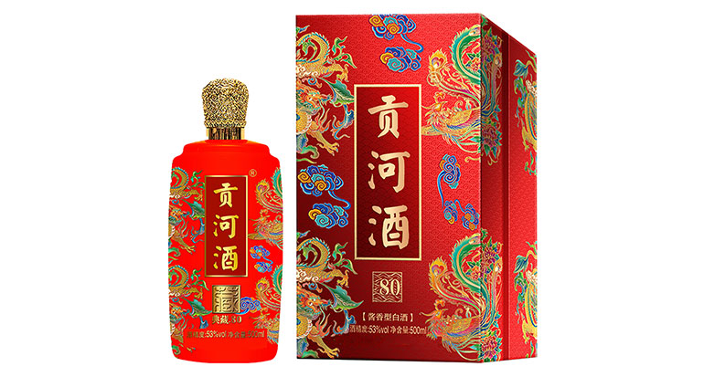贡河酒.偈八十.[酱香型白酒].53°